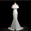 Chic / Belle Blanche Fendue devant Robe De Bal 2024 Trompette / Sirène Bustier Sans Manches Dos Nu Train De Balayage Promo Robe De Ceremonie