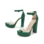Sexy Blanche Été Soirée Sandales Femme 2022 12 cm Talons Épais Bride Cheville Peep Toes / Bout Ouvert Sandales Talons Hauts
