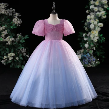 Chic Beautiful Purple Gradient Color Prom Dresses 2022 Ball Gown Spaghetti Straps Short Sleeve Backless Beading Sequins Floor Length Long Formal Dresses