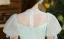 Chic / Belle Vert Cendré Paillettes Noeud Anniversaire Robe Ceremonie Fille 2024 Robe Boule Col Haut Gonflée Manches Courtes Longue