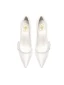 Elegant Ivory Pearl Satin Wedding Shoes 2024 8 cm Stiletto Heels Pointed Toe Wedding Pumps High Heels