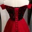 Chic / Belle Bordeaux Paillettes Robe De Bal 2023 Princesse De l'épaule Sans Manches Dos Nu Longue Promo Robe De Ceremonie