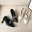 Mode Aprikos / Beige Casual Rhinestone Rosett Damskor 2022 7 cm Stilettklackar Spetsiga Damskor Högklackade