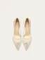 Charmant Nude Rhinestone Bruidsschoenen 2025 Leer 10 cm Naaldhakken / Stiletto Spitse Neus Huwelijk Pumps Hoge Hakken