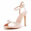 Sexy White Pearl Ankle Strap Evening Party Womens Sandals 2023 10 cm Stiletto Heels Open / Peep Toe Sandals High Heels