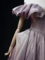 Elegant Glitter Purple Prom Dresses 2025 Ball Gown Strapless Sleeveless Backless Sweep Train Prom Formal Dresses