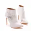 Élégant Blanche Faux Diamant En Dentelle Fleur Mariage Bottes Femme 2025 11 cm Talons Aiguilles À Bout Pointu Chaussure De Mariée
