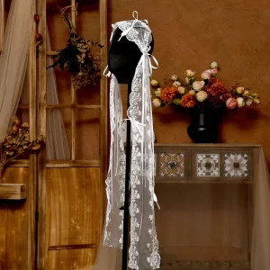 Simple Blanche En Dentelle Fleur Noeud 2 M Voile De Mariée 2025 Tulle