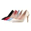 Fashion White Satin Prom Pumps 2022 Metal Flower Rhinestone 10 cm Stiletto Heels Pointed Toe Pumps High Heels