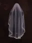 Modest / Simple White Lace Flower 1 m Tulle Wedding Veils 2025