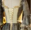 Medieval Grey Glitter Printing Bow Cosplay Lolita Prom Dresses 2024 Ball Gown Square Neckline Short Sleeve Backless Floor-Length / Long Formal Dresses