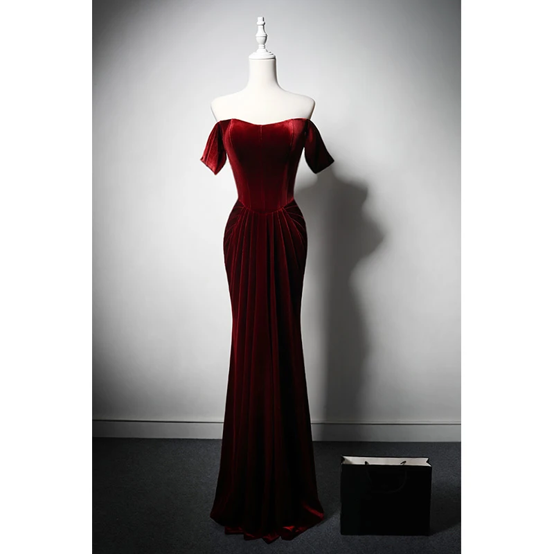 green emerald velvet dress Black Velvet Top Dress - Bridesmaid Dress main image 1