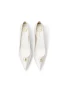 Elegant White Satin Pearl Wedding Shoes 2024 6 cm Stiletto Heels Pointed Toe Wedding Pumps High Heels