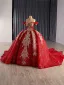 Chinese style Luxury / Gorgeous White Bling Bling Beading Rhinestone Appliques Sequins Wedding Dresses 2025 Ball Gown Off-The-Shoulder Sleeveless Backless Chapel Train