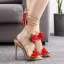 Chic / Belle Beige Été Jardin / Extérieur Appliques Sandales Femme 2023 Bride Cheville 11 cm Talons Aiguilles Peep Toes / Bout Ouvert Sandales Talons Hauts