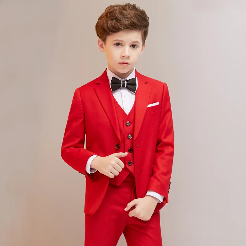 Ensemble 03 pièces pour jeune garçon (jaquette+ chemise+ pantalon) avec noeud papillon de 02-08ans
