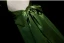 Modest / Simple Green Split Front Evening Dresses High Neck 2024 A-Line / Princess Sleeveless Backless Bow Floor-Length / Long Evening Party Formal Dresses