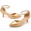 Simple Doré Vêtement de rue Sandales Femme 2023 Bride Cheville 5 cm Talons Aiguilles À Bout Pointu Sandales Talons Hauts