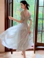 Modest / Simple Grey Bridesmaid Dresses 2022 A-Line / Princess Short Sleeve Backless Floor-Length / Long Bridesmaid Wedding Party Dresses