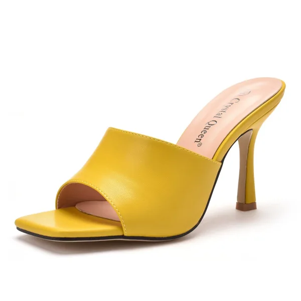 Modest / Simple Green Street Wear Womens Sandals 2023 9 cm Stiletto Heels Open / Peep Toe Sandals High Heels
