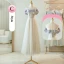 Chic / Beautiful Grey Beading Bridesmaid Dresses 2023 A-Line / Princess Short Sleeve Backless Floor-Length / Long Bridesmaid Dresses