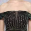 Charming Black Gold Sequins Evening Dresses 2022 Trumpet / Mermaid Off-The-Shoulder Short Sleeve Backless Floor-Length / Long Evening Party Formal Dresses