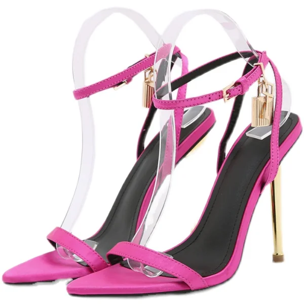 Charmant Blanche Soirée Sandales Femme 2022 Bride Cheville 11 cm Talons Aiguilles Peep Toes / Bout Ouvert Sandales Talons Hauts