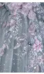 Vintage Taubenblau Spitze Blumen Applikationen Pailletten Ballkleider 2026 Ballkleid Rundhalsausschnitt Ärmellos Rückenfreies