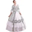 Baroque Medieval Sage Green Prom Dresses 2022 Ball Gown Square Neckline Bell sleeves Backless Rhinestone Pearl Bow Floor-Length / Long Formal Dresses