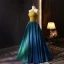 Vintage / Retro Bluish Green Glitter A-Line / Princess Prom Dresses 2023 Halter Sleeveless Backless Floor-Length / Long Formal Dresses