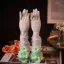 Vintage / Originale Blanche Fait main Perle Appliques Mariage Gants Mariage 2026 Tulle