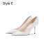 Glitzernden Rosa Pailletten Leder Brautschuhe 2024 8 cm Stilettos Spitzschuh Hochzeit Pumps Hochhackige