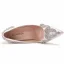 Mode Vita Rhinestone Brudskor 2022 9 cm Kristall Tjocka Klackar Spetsiga Bröllop Pumps Högklackade