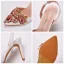 Chic / Beautiful White Rhinestone Wedding Shoes 2023 9 cm Stiletto Heels Pointed Toe Wedding Sandals High Heels