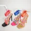 Roman Sexy Black Street Wear Cocktail Party Lace-up Womens Sandals 2022 11 cm Stiletto Heels Open / Peep Toe Sandals High Heels