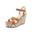 Fashion Yellow Street Wear Summer Womens Sandals 2022 11 cm Wedges Open / Peep Toe Sandals