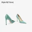 Modest  Mint Green Evening Party Satin Pumps 2023 Leather 12 cm Stiletto Heels Pointed Toe High Heels Pumps