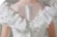 Chic / Belle Blanche Étoile Paillettes Papillon Brodé Mariage Robe Ceremonie Fille 2025 Robe Boule Encolure Dégagée Manches Courtes Longue Robe Ceremonie Fille