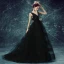Glamorous Prom Dresses 2017 Deep V-neck Backless Black Tulle Dress