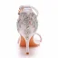 Sexy Sommer Multifarben Strass Brautschuhe 2022 7 cm Stilettos Knöchelriemen Peeptoes Hochzeit Sandaletten Hochhackige