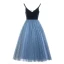 Charming Sky Blue Sequins Evening Party Flower Girl Dresses 2022 Ball Gown V-Neck Sleeveless Backless Floor-Length / Long Flower Girl Dresses