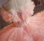 Charmant Perle Rose Volants en Cascade Perlage Paillettes Volants Robe De Bal 2025 Robe Boule Bustier Sans Manches Dos Nu Train De Balayage Tulle Promo Robe De Ceremonie