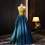 Vintage / Retro Bluish Green Glitter A-Line / Princess Prom Dresses 2023 Halter Sleeveless Backless Floor-Length / Long Formal Dresses
