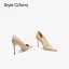 Sexy Nude Evening Party Patent Leather Pumps 2023 Leather 12 cm Stiletto Heels Pointed Toe Pumps High Heels