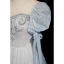 Chic / Belle Bleu Ciel Perlage Faux Diamant Paillettes Robe De Bal 2023 Princesse Encolure Carrée Manches Courtes Dos Nu Longue Robe De Ceremonie