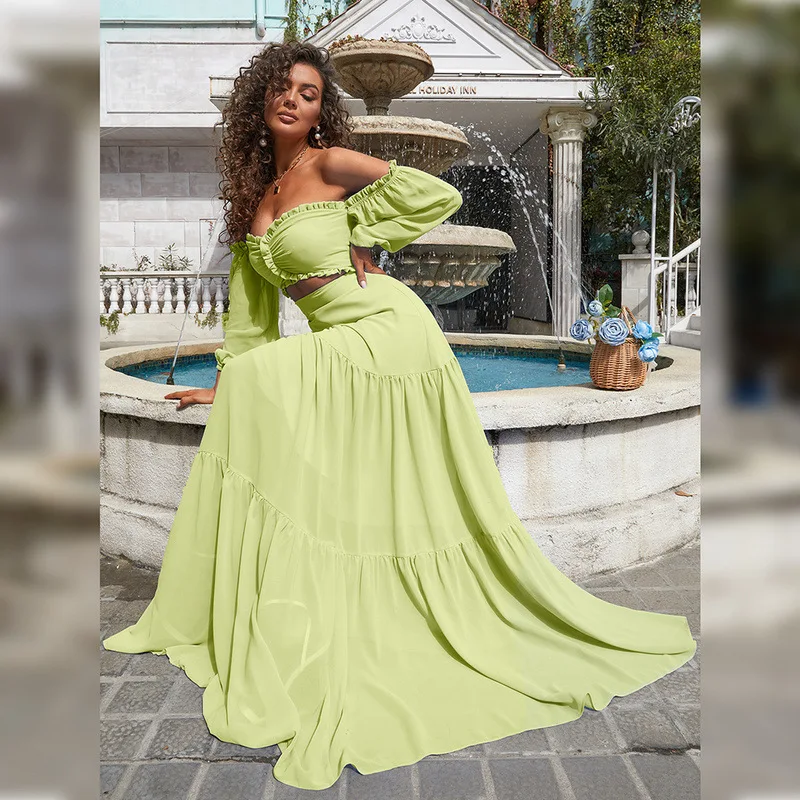 fitted lace wedding dress Green Floral Maxi Dress, Women Flowers Sage Green Olive Sleeveless Cas –  Starcove Fashion main image 0