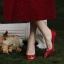 Chinese style Red Embroidered Wedding Shoes 2023 Leather Satin 9 cm Stiletto Heels Pointed Toe Wedding Pumps High Heels