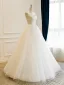 Fabulous A-Line / Princess Ivory Lace Flower Wedding Dresses 2025 Crossed Straps Floor-Length / Long Tulle Sleeveless