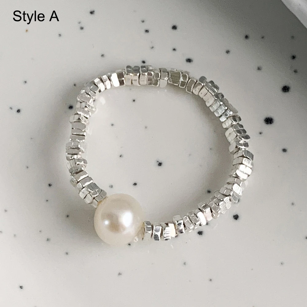 Modest / Simple Silver Sterling Silver Pearl Rings Accessories 2023