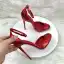 Sexy Burgundy Evening Party Patent Leather Womens Shoes 2024 Ankle Strap 12 cm Stiletto Heels Round Toe High Heels